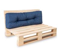 Bananair - Coussin Palette Extérieur Confortable - Tissu Résistant, Anti-UV & Déperlant - Coussin Salon de Jardin Extérieur, Balcon, Terrasse (Dossier, 120 x 40 cm, Bleu)