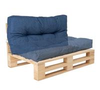 Bananair - Coussin Palette Extérieur Confortable - Tissu Résistant, Anti-UV & Déperlant - Coussin Salon de Jardin Extérieur, Balcon, Terrasse (Taille Polyvalente Assise ou Dossier, 120X60 cm, Bleu)