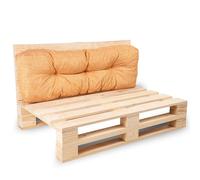 Bananair - Coussin Palette Extérieur Confortable - Tissu Résistant, Anti-UV & Déperlant - Coussin Salon de Jardin Extérieur, Balcon, Terrasse (Dossier, 120 x 40 cm, Orange)