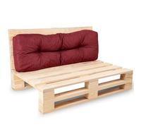 Bananair - Coussin Palette Extérieur Confortable - Tissu Résistant, Anti-UV & Déperlant - Coussin Salon de Jardin Extérieur, Balcon, Terrasse (Dossier, 120 x 40 cm, Rouge)