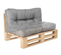 Bananair - Coussin Palette Extérieur Confortable - Tissu Résistant, Anti-UV & Déperlant - Coussin Salon de Jardin Extérieur, Balcon, Terrasse (Taille Polyvalente Assise ou Dossier, 120X60 cm, Gris)