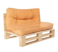 Bananair - Coussin Palette Extérieur Confortable - Tissu Résistant, Anti-UV & Déperlant - Coussin Salon de Jardin Extérieur, Balcon, Terrasse (Taille Polyvalente Assise ou Dossier, 120X60 cm, Orange)
