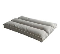 Bananair - Futon 1 Place Épais & Confortable Fabriqué en France, Housse Lavable, Idéal comme Matelas de Sol, d'Appoint, Chauffeuse - Futon Pliable, Sangle de Rangement Incluse (90x190 cm, Gris Clair)