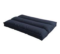 Bananair - Futon 1 Place Épais & Confortable Fabriqué en France, Housse Lavable, Idéal comme Matelas de Sol, d'Appoint, Chauffeuse - Futon Pliable, Sangle de Rangement Incluse (90x190 cm, Bleu Nuit)