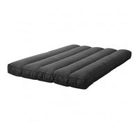 Bananair - Futon 2 Places Épais & Confortable Fabriqué en France, Housse Lavable, Idéal comme Matelas de Sol ou d'Appoint - Futon Pliable, 2 Sangles de Rangement Incluses (140x190 cm, Gris Foncé)