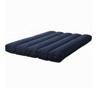 Bananair - Futon 2 Places Épais & Confortable Fabriqué en France, Housse Lavable, Idéal comme Matelas de Sol ou d'Appoint - Futon Pliable, 2 Sangles de Rangement Incluses (140x190 cm, Bleu Nuit)