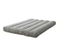 Bananair - Futon 2 Places Épais & Confortable Fabriqué en France, Housse Lavable, Idéal comme Matelas de Sol ou d'Appoint - Futon Pliable, 2 Sangles de Rangement Incluses (140x190 cm, Gris Clair)