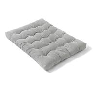Bananair - Futon 2 Places Épais & Confortable, Rembourrage en Mousse - Tissu en Velours Côtelé, Doux & Élégant - Sangles Incluses, Matelas de Sol Pliable Pratique (160x200 cm, Gris Clair)
