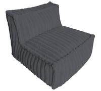 Bananair - Méridienne Pouf Salon & Chambre en Fourrure Synthétique Douce - Fauteuil Pouf, Bean Bag 100% Confort avec Rembourrage Flocons de Mousse - Idéal pour Salon, Chambre, Coin Cosy (Gris Foncé)