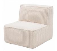 bananair - Module Central Déhoussable en Velours Côtelé (Blanc Cassé) | Modulable, Déhoussable, Tissu OEKO-TEX, Toucher Doux, Assise Confortable