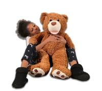 Bananair - Nounours Géant Ourson en Peluche Immense XXL Jouet pour Enfant Cadeau Original Extra Doux Mignon Anniversaire (Marron, 100 cm)