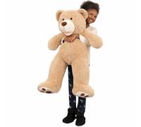 Bananair - Peluche Géante 100 cm Fabriqué en France - Nounours Doux et Moelleux, Câlins Assurés - Peluche Ours XXL, Idéal Cadeau, Déco Chambre (Beige)