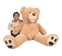 Bananair - Peluche Géante 160 cm Fabriqué en France - Nounours Doux et Moelleux, Câlins Assurés - Peluche Ours XXL, Idéal Cadeau, Déco Chambre (Beige)