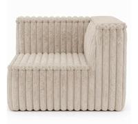 bananair - Pouf d'angle Déhoussable en Fourrure Synthétique (Beige) | Modulable, Déhoussable, Tissu OEKO-TEX, Toucher Doux, Assise Confortable