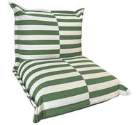 Bananair - Pouf Extérieur Imperméable à Rayures - Confortable, Polyvalent, Anti-UV, Déhoussable - Pouf Géant XXL Design pour Salon de Jardin Extérieur (85 x 85 x 75 cm, Vert)