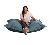 Bananair Pouf Extérieur Imperméable Géant - Confortable, Polyvalent, Anti-UV, Déhoussable - Pouf XXL de Jardin - Gros Coussin Extérieur Garni de Mousse - 180 x 140 cm - Gris Foncé