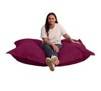 Bananair Pouf Extérieur Imperméable Géant - Confortable, Polyvalent, Anti-UV, Déhoussable - Pouf XXL de Jardin - Gros Coussin Extérieur Garni de Mousse - 180 x 140 cm - Rouge