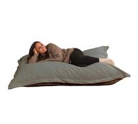 Bananair Pouf Géant XXL d’Intérieur en Velours Côtelé 180x140 cm - Doux, Confortable, Déhoussable - Généreusement Rembourré, Détente Totale - Gros Pouf Lit pour Salon, Chambre Ado, Gamer (Gris Foncé)