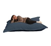 Bananair Pouf Géant XXL d’Intérieur en Velours Côtelé 180x140 cm - Doux, Confortable, Déhoussable - Généreusement Rembourré, Détente Totale - Gros Pouf Lit pour Salon, Chambre Ado, Gamer (Bleu Nuit)