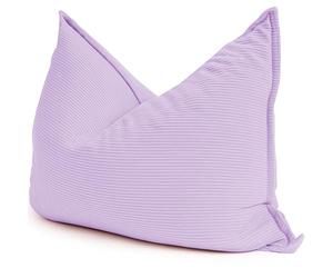 Bananair Pouf Géant XXL d’Intérieur en Velours Côtelé 180x140 cm - Doux, Confortable, Déhoussable - Généreusement Rembourré Détente Totale - Gros Pouf Lit pour Salon, Chambre Ado, Gamer (Violet Parme)
