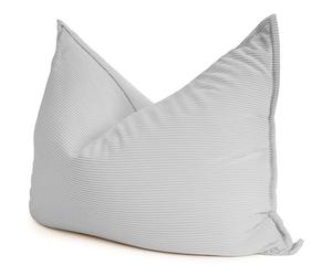 Bananair Pouf Géant XXL d’Intérieur en Velours Côtelé 180x140 cm - Doux, Confortable, Déhoussable - Généreusement Rembourré, Détente Totale - Gros Pouf Lit pour Salon, Chambre Ado, Gamer (Gris Clair)