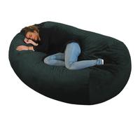 Bananair - Pouf Géant XXL Long - Assemblé en France - Pouf Chambre Moelleux, Bean Bag Rembourré en Mousse Ultra Confortable - Housses lavables en Machine (Noir)