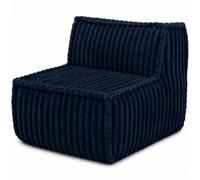 bananair - Pouf Méridienne Déhoussable en Fourrure Synthétique (Bleu foncé) | Modulable, Déhoussable, Tissu OEKO-TEX, Toucher Doux, Assise Confortable