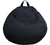 Bananair - Pouf Poire Confortable Rembourré en Mousse, Idéal pour Salon, Chambre ou Coin Cosy - Housse Lavable en Machine, Pouf Facile à Transporter, Parfait pour Enfant (80x70 cm, Noir)