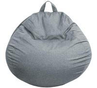 Bananair - Pouf Poire Confortable Rembourré en Mousse, Idéal pour Salon, Chambre ou Coin Cosy - Housse Lavable en Machine, Pouf Facile à Transporter, Parfait pour Adulte (120x100 cm, Gris Foncé)