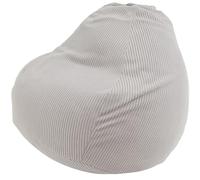 Bananair Pouf Poire en Velours Côtelé - Doux, Confortable, Facilement Transportable & Housse Lavable - Gros Pouf Salon/Chambre pour Adulte, Ado, Enfant (120 x 100 cm, Gris Clair)