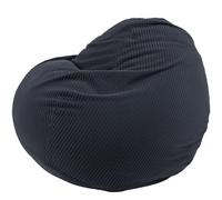 Bananair Pouf Poire en Velours Côtelé - Doux, Confortable, Facilement Transportable & Housse Lavable - Gros Pouf Salon/Chambre pour Adulte, Ado, Enfant (120 x 100 cm, Bleu foncé)
