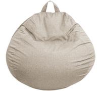 Bananair - Pouf Poire Fabriqué en France - Rembourré en Mousse, Housse Lavable en Machine - Idéal pour Salon, Chambre ou Coin Cosy - Pouf Facile à Transporter, Parfait pour Adulte (120x100 cm, Beige)