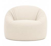 bananair - Pouf Poire Géant Velours Côtelé, Déhoussable, Écru, 100 cm | Velours Fin, Tissu Oeko-Tex, Remplissage Mousse