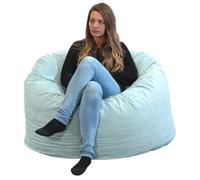 Bananair - Pouf Poire Géant Velours Côtelé, Fabriqué en France - Fauteuil Pouf XXL Remplissage Mousse, Généreusement Rembourré, 100% Confort & Douceur - Idéal Salon, Chambre Adulte, Ado (100 cm, Vert)