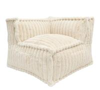Bananair - Pouf Salon & Chambre - Bean Bag Compressé en Fourrure Synthétique Douce avec Rembourrage Mousse - Fauteuil Pouf d’Angle - Boneless Couch Confortable et Élégant (Beige)