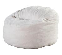 Bananair - Pouf Salon & Chambre en Bouclette - Confortable, Doux & Élégant - Assise Optimale, Généreusement Rembourré (100 cm, Blanc Cassé)
