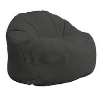 Bananair - Pouf Salon Chambre en Velours Côtelé, Fabriqué en France - Fauteuil Pouf Poire XXL avec Remplissage en Mousse - 100% Confort & Douceur - Idéal pour Adulte, Ado (100 cm, Gris Foncé)