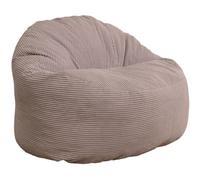 Bananair - Pouf Salon Chambre en Velours Côtelé, Fabriqué en France - Fauteuil Pouf Poire XXL avec Remplissage en Mousse - 100% Confort & Douceur - Idéal pour Adulte, Ado (100 cm, Gris Clair)