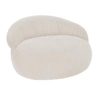 Bananair - Pouf Salon & Chambre en Velours Côtelé - Pouf Fauteuil XXL Doux & Élégant - Housse Lavable en Machine - Idéal Salon, Chambre Adulte, Ado (110x100cm, Beige)