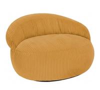 Bananair - Pouf Salon & Chambre en Velours Côtelé - Pouf Fauteuil XXL Doux & Élégant - Housse Lavable en Machine - Idéal Salon, Chambre Adulte, Ado (110x100cm, Jaune Moutarde)