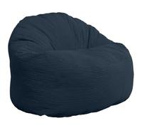 Bananair - Pouf XXL Velours Côtelé - Ultra Confortable, Doux & Élégant - Idéal pour Salon, Chambre ou Coin Cosy - Convient pour Toute la Famille, Enfant, Ado & Adulte (100 cm, Bleu Nuit)