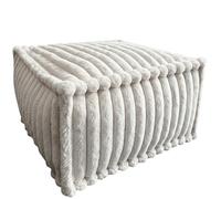 Bananair - Repose Pieds Salon/Chambre, Douceur & Confort Assurés, Remplissage Flocons de Mousse - Ottoman, Tabouret Pouf Élégant & Pratique (Beige)