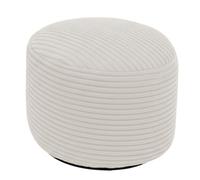 Bananair - Repose Pieds Salon - Housse Lavable, Remplissage Mousse - Tabouret Pouf Élégant, Ottoman Pouf Rond Doux & Confortable (55x30 cm, Beige)
