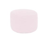 Bananair - Repose Pieds Salon - Housse Lavable, Remplissage Mousse - Tabouret Pouf Élégant, Ottoman Pouf Rond Doux & Confortable (55x30 cm, Rose Pâle)