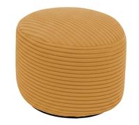 Bananair - Repose Pieds Salon - Housse Lavable, Remplissage Mousse - Tabouret Pouf Élégant, Ottoman Pouf Rond Doux & Confortable (55x30 cm, Jaune Moutarde)