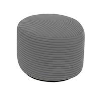 Bananair - Repose Pieds Salon - Housse Lavable, Remplissage Mousse - Tabouret Pouf Élégant, Ottoman Pouf Rond Doux & Confortable (55x30 cm, Gris Foncé)