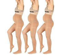 BANANALU Collants de grossesse pour femmes enceintes 40 deniers, S, M, L, XL, Lot de 3, M