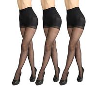 BANANALU Collants gainants gainants 20 deniers avec effet gainant, Nero Lot de 3, L