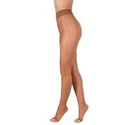 BANANALU Collants souples sans orteils 15 deniers transparents à bout ouvert, bronze, XL