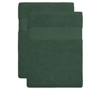 BANANALU Lot de 2 serviettes de sauna XL - XXL 100 x 180 cm - 100 % coton - 600 g/m² - Dark Forest 18-5611 - 100 x 180 cm - 600 g/m²